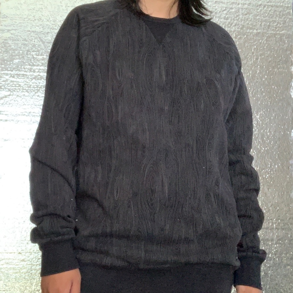 Nike wood grain print dark grey sweater